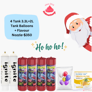 4 Tank 3.3L+2L Tank Balloons + Flavour Nozzle-$350